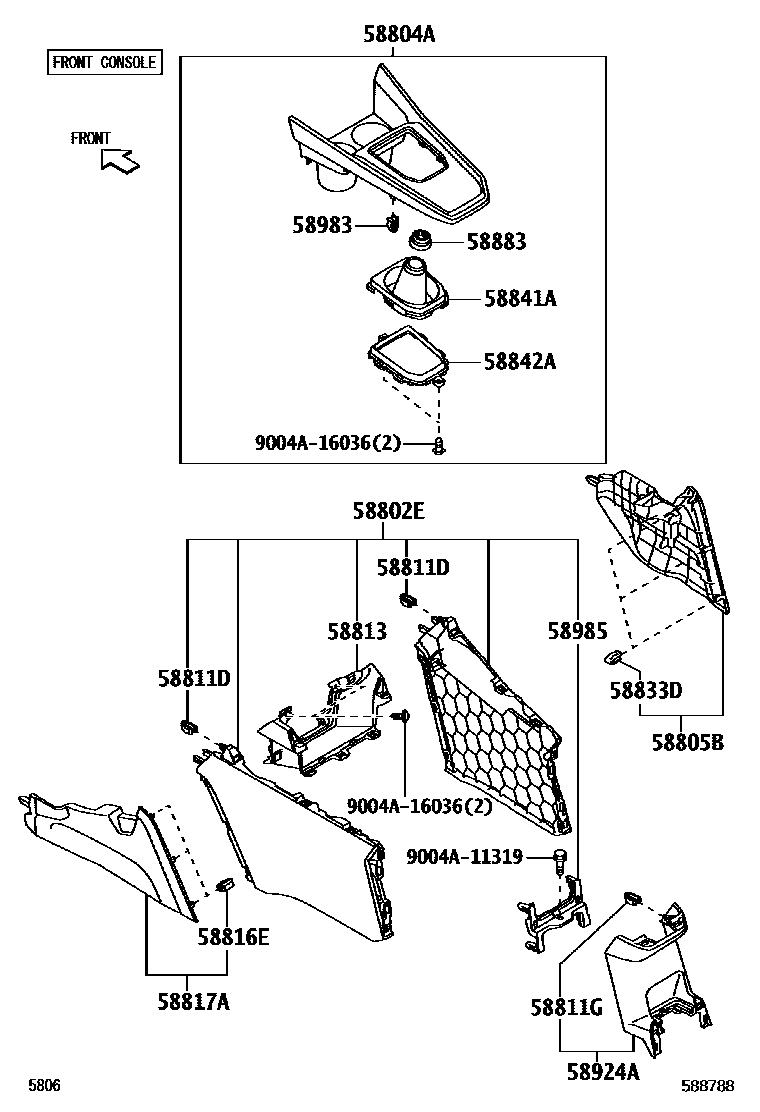 5806 — CONSOLE BOX & BRACKET