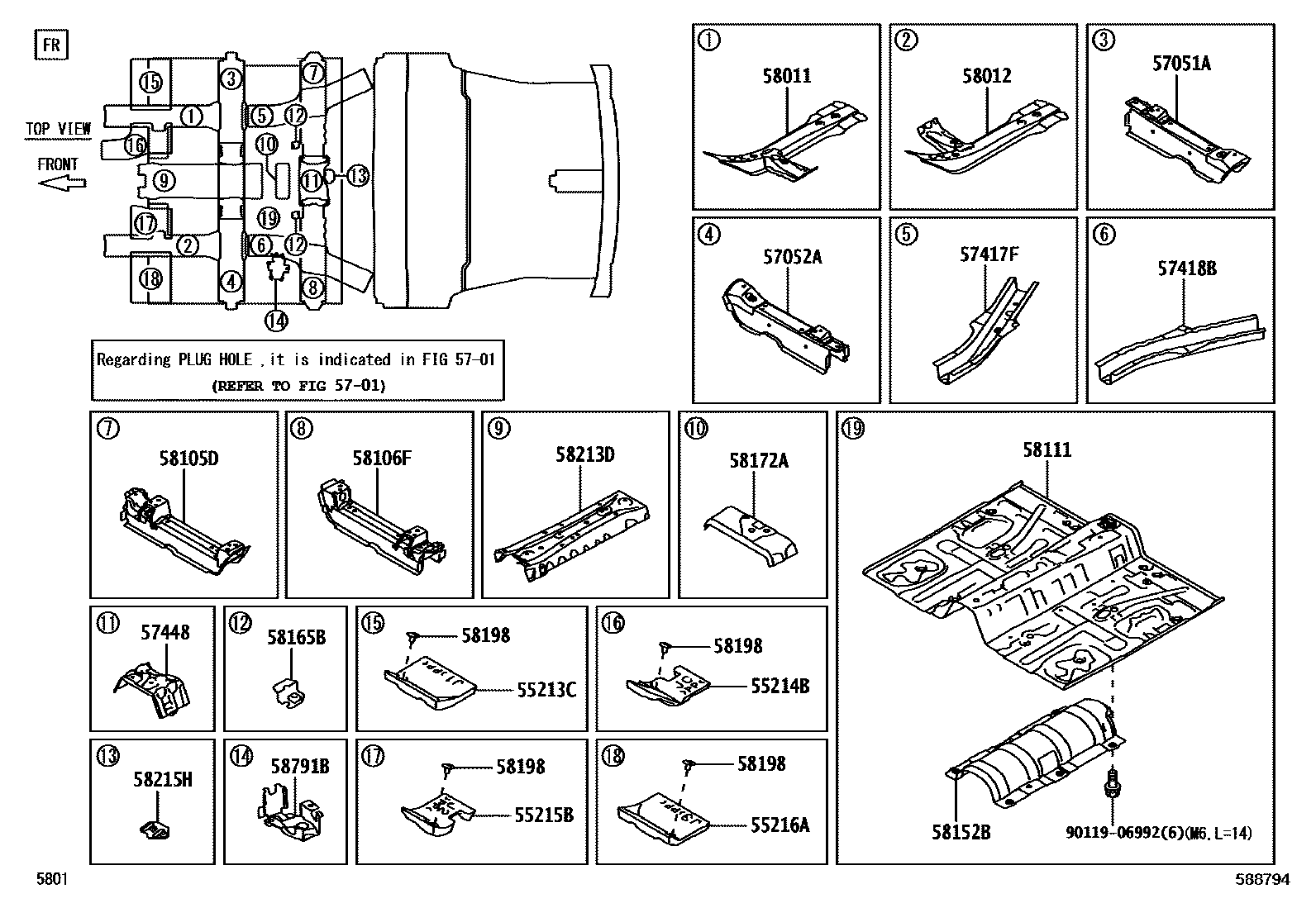 5801 — FLOOR PAN & LOWER BACK PANEL
