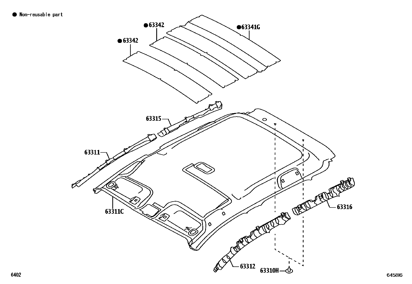 6402 — ROOF HEADLINING & SILENCER PAD