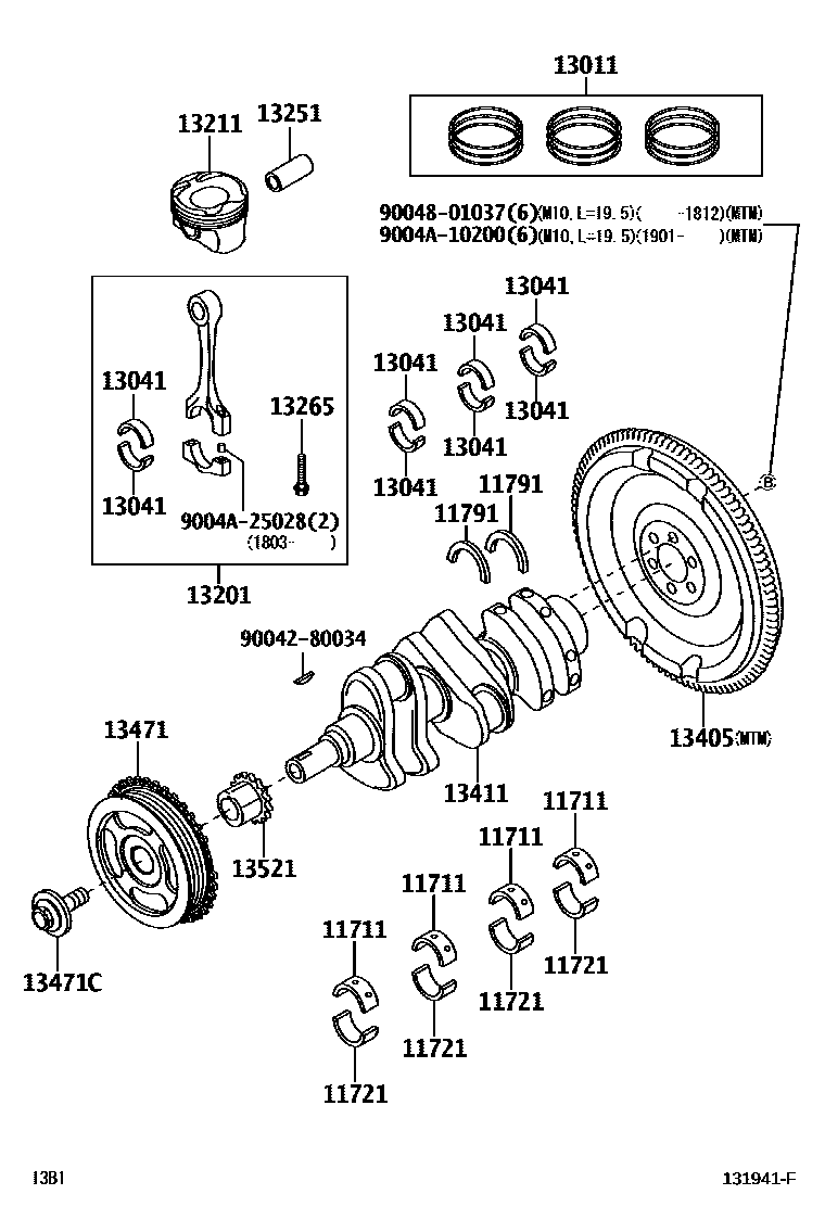 1301 — CRANKSHAFT & PISTON