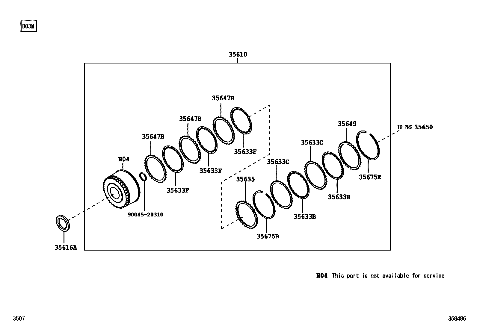 3507 — BRAKE BAND & MULTIPLE DISC CLUTCH (ATM)