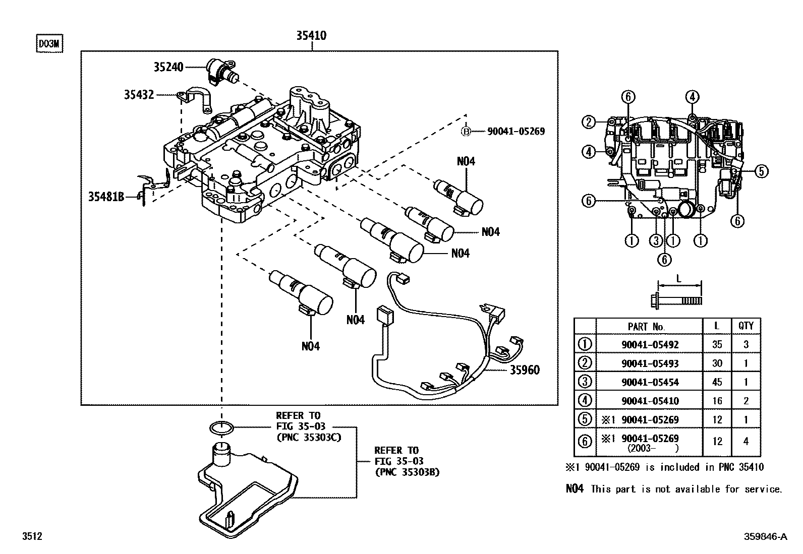 3512 — VALVE BODY & OIL STRAINER (ATM)