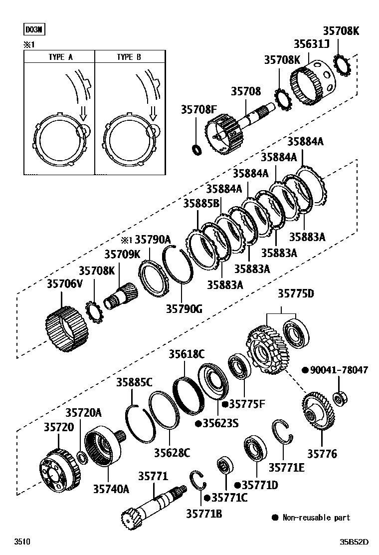 3510 — PLANETARY GEAR, REVERSE PISTON & COUNTER GEAR(ATM)