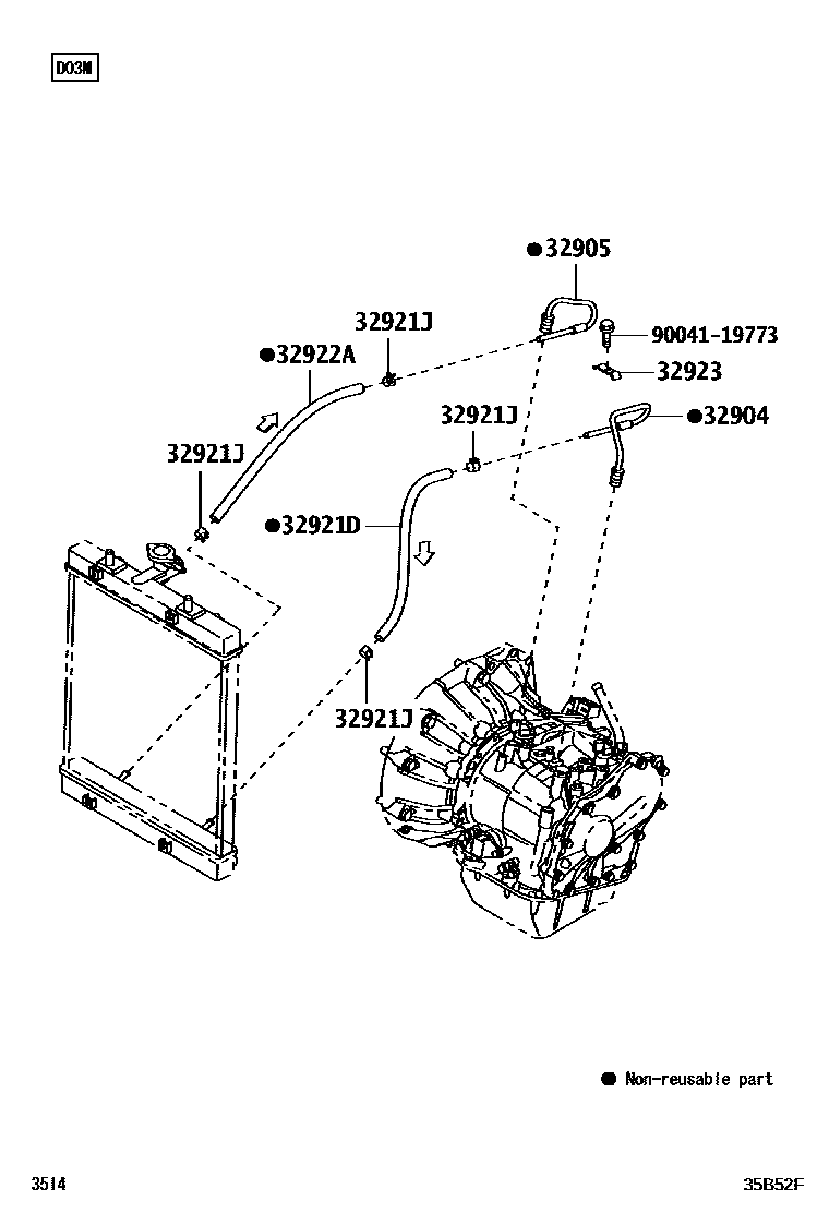 3514 — OIL COOLER & TUBE (ATM)