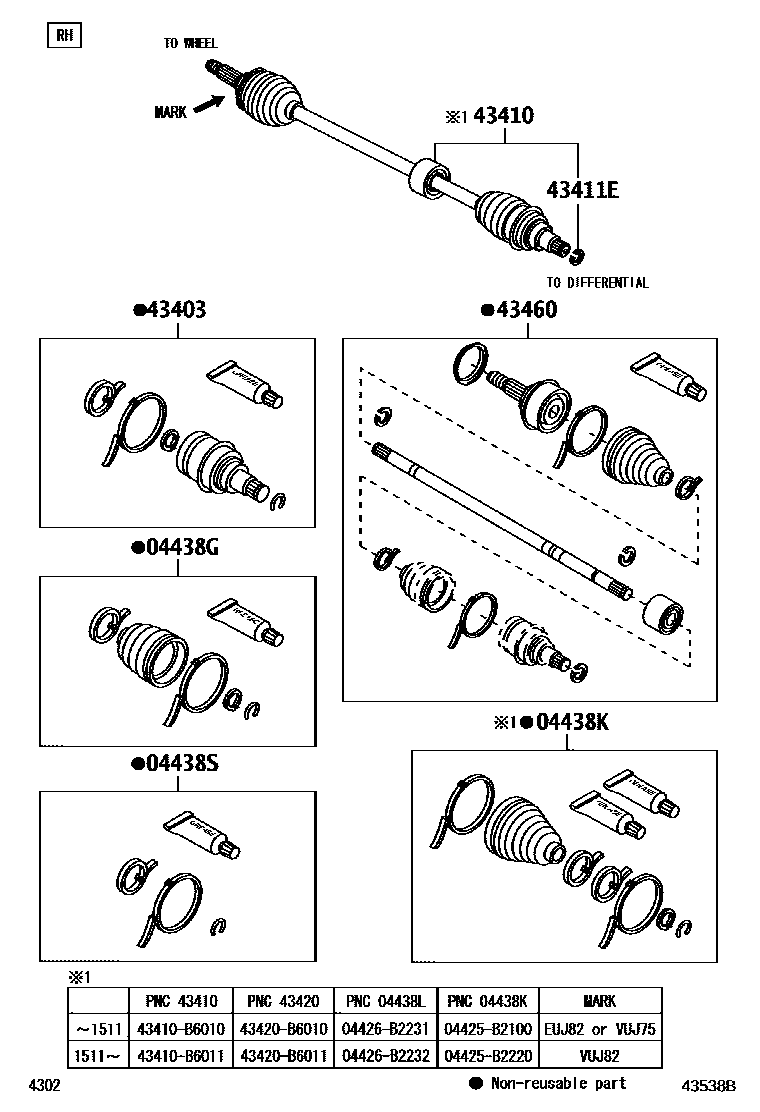 4302 — FRONT DRIVE SHAFT