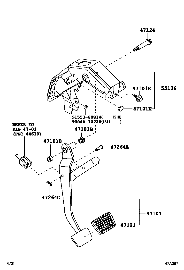 4701 — BRAKE PEDAL & BRACKET