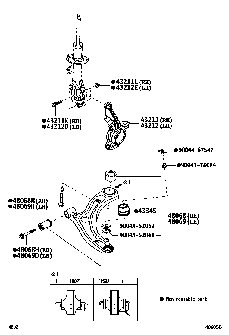 4802 — FRONT AXLE ARM & STEERING KNUCKLE