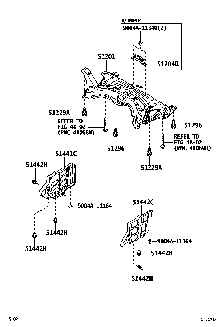 5102 — SUSPENSION CROSSMEMBER & UNDER COVER