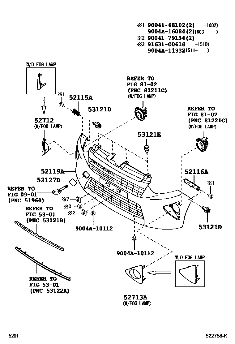 5201 — FRONT BUMPER & BUMPER STAY