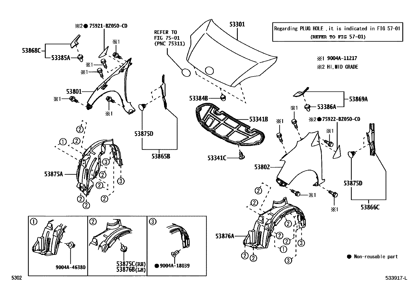 5302 — HOOD & FRONT FENDER