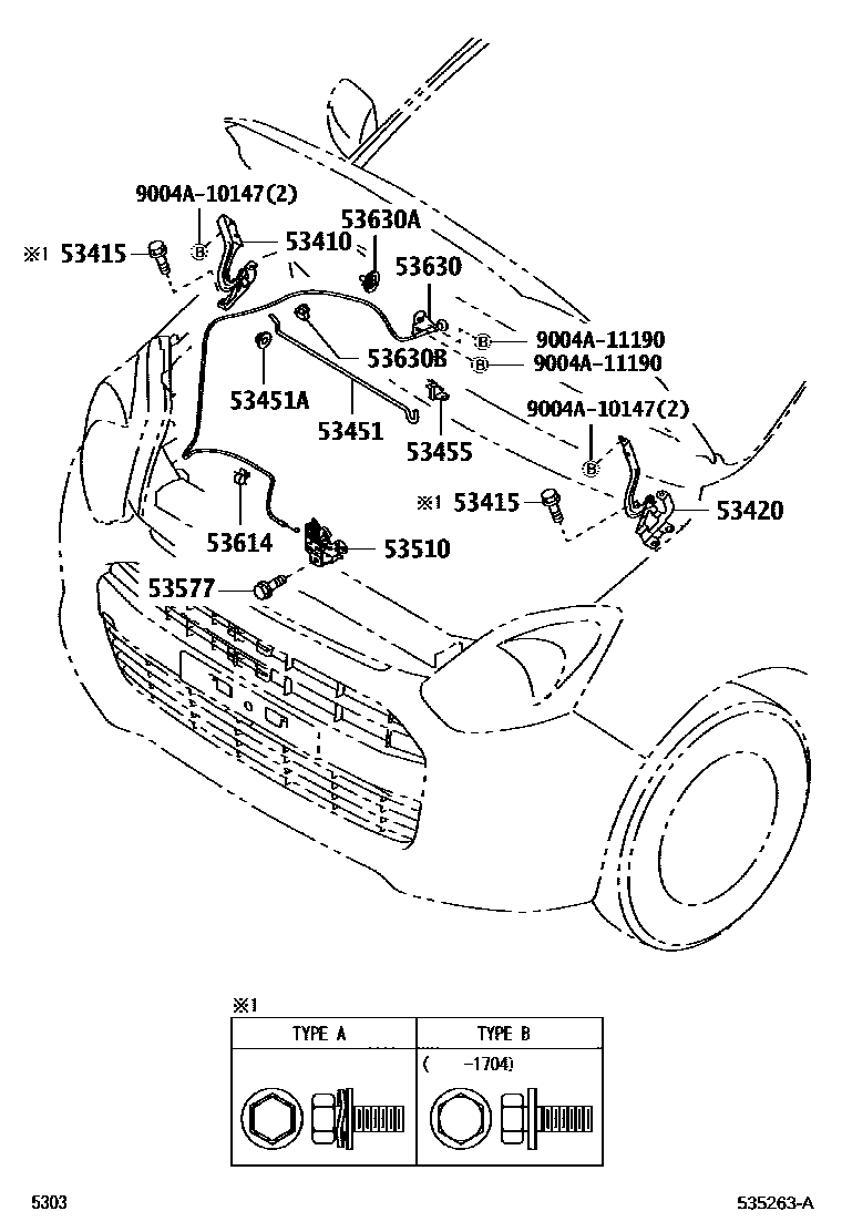 5303 — HOOD LOCK & HINGE