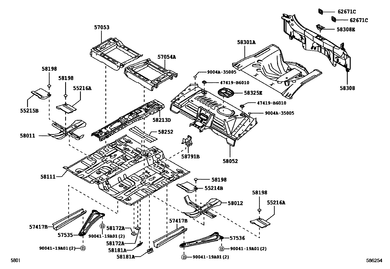 5801 — FLOOR PAN & LOWER BACK PANEL