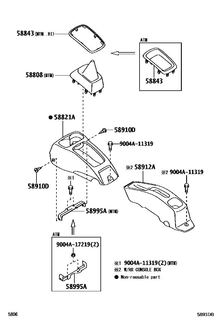 5806 — CONSOLE BOX & BRACKET