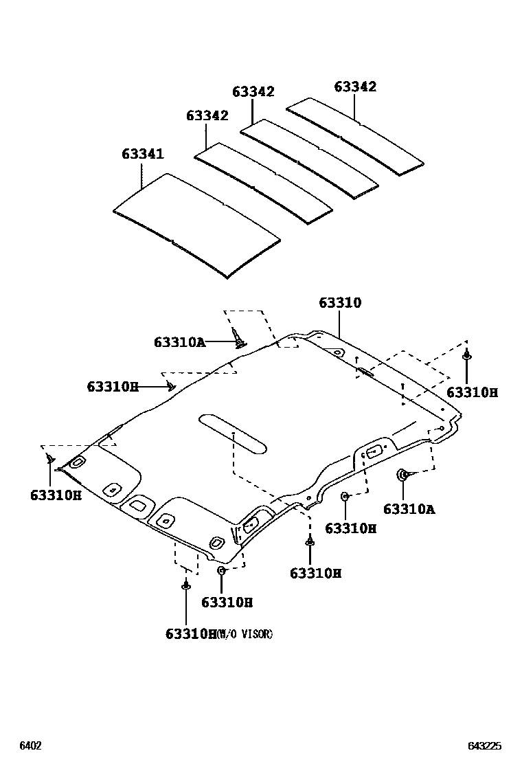 6402 — ROOF HEADLINING & SILENCER PAD