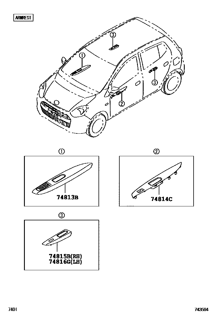 7401 — ARMREST & VISOR