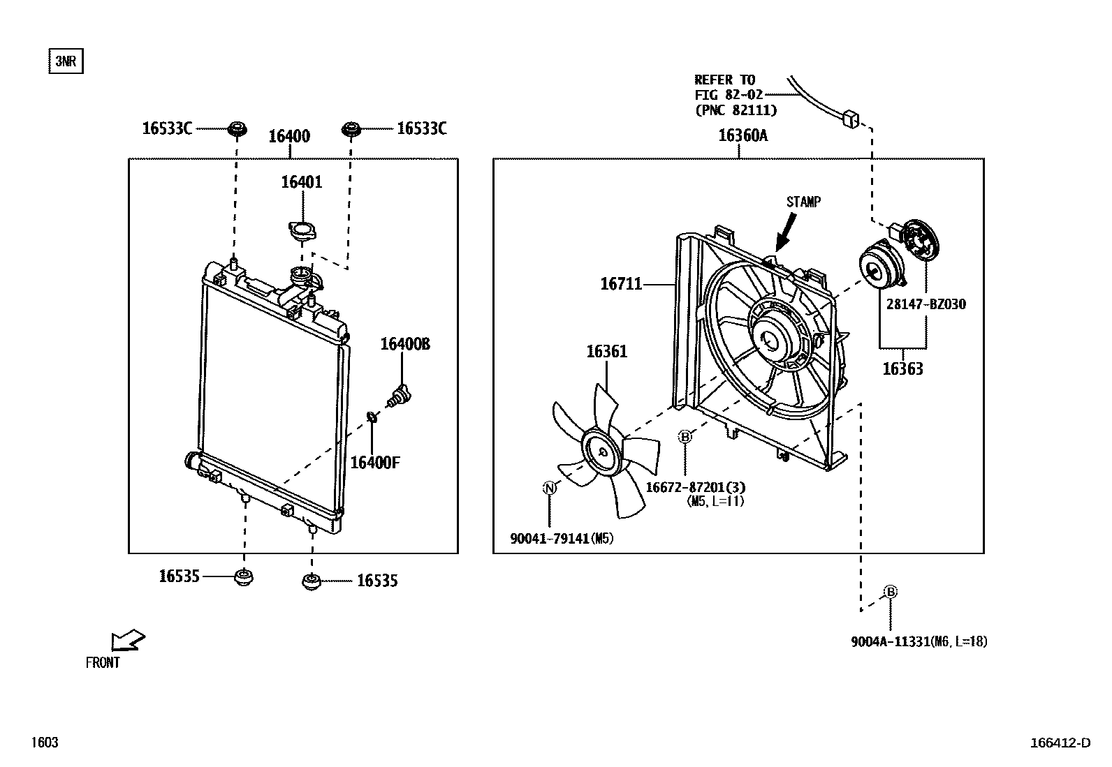 1603 — RADIATOR & WATER OUTLET