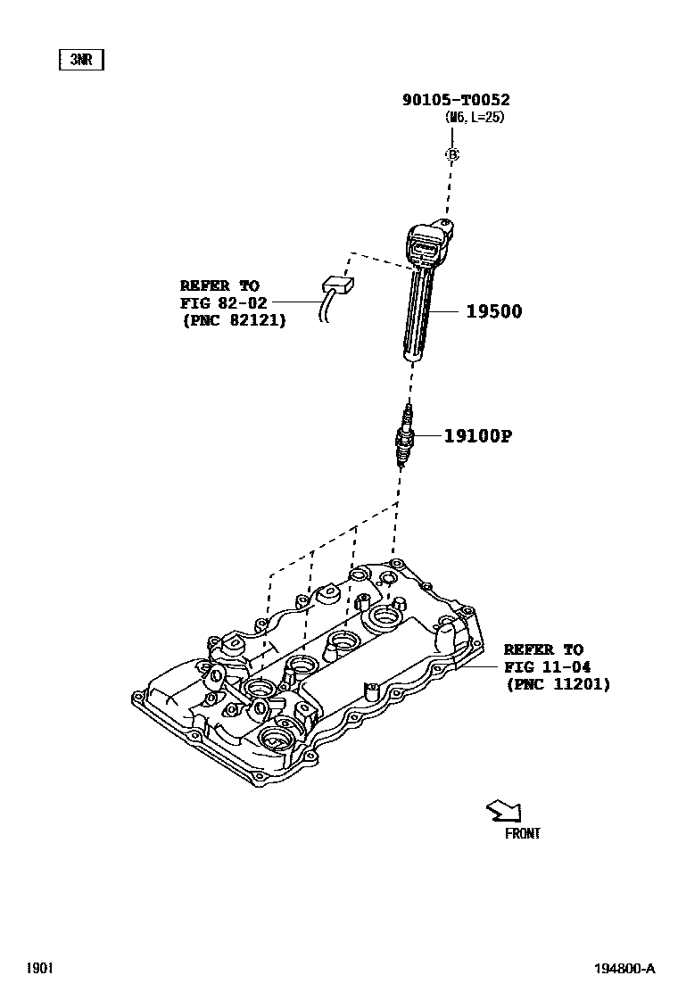 1901 — IGNITION COIL & SPARK PLUG / GLOW PLUG