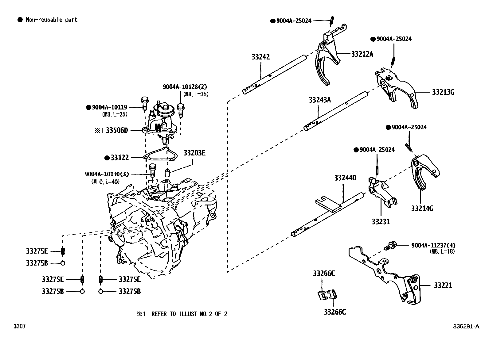 3307 — GEAR SHIFT FORK & LEVER SHAFT (MTM)