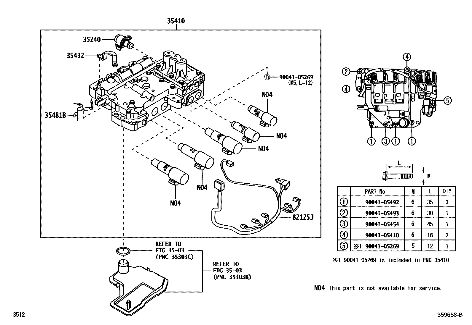 3512 — VALVE BODY & OIL STRAINER (ATM)