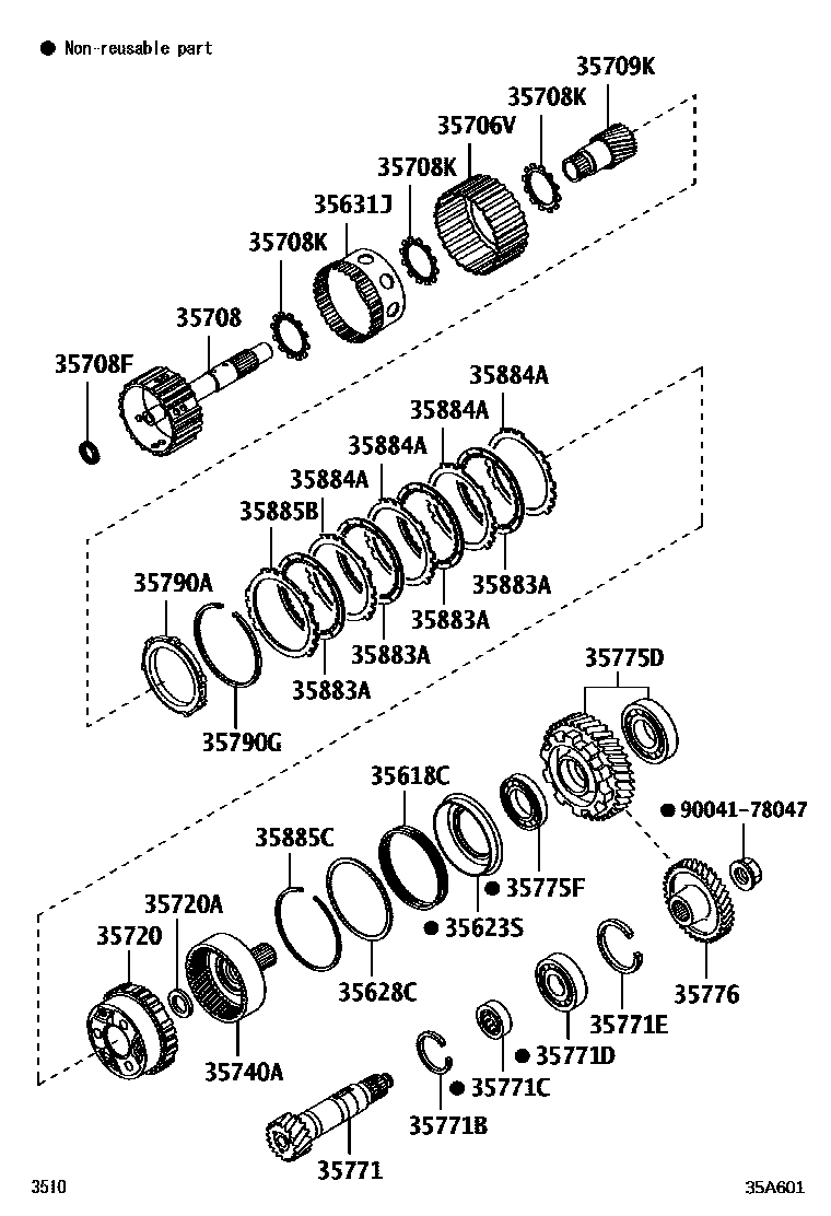 3510 — PLANETARY GEAR, REVERSE PISTON & COUNTER GEAR(ATM)
