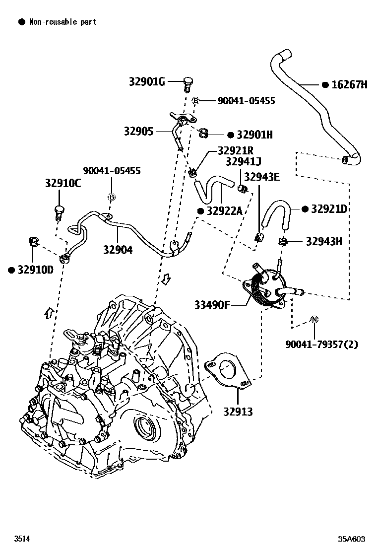 3514 — OIL COOLER & TUBE (ATM)