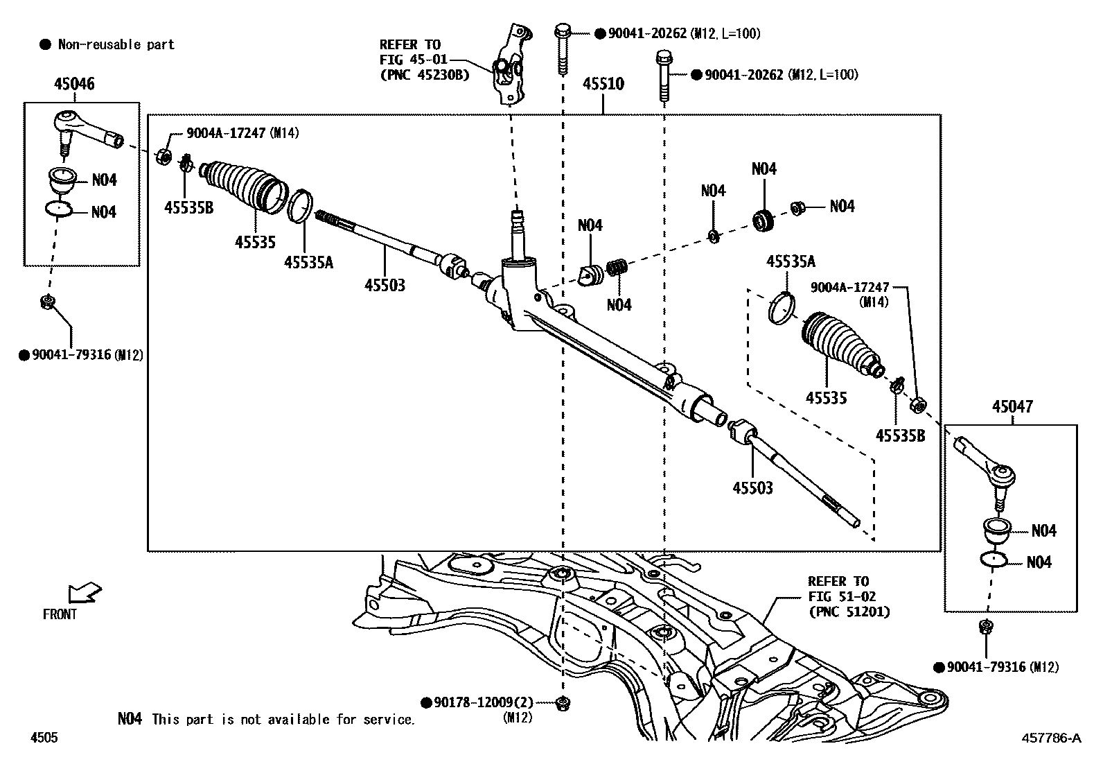 4505 — FRONT STEERING GEAR & LINK
