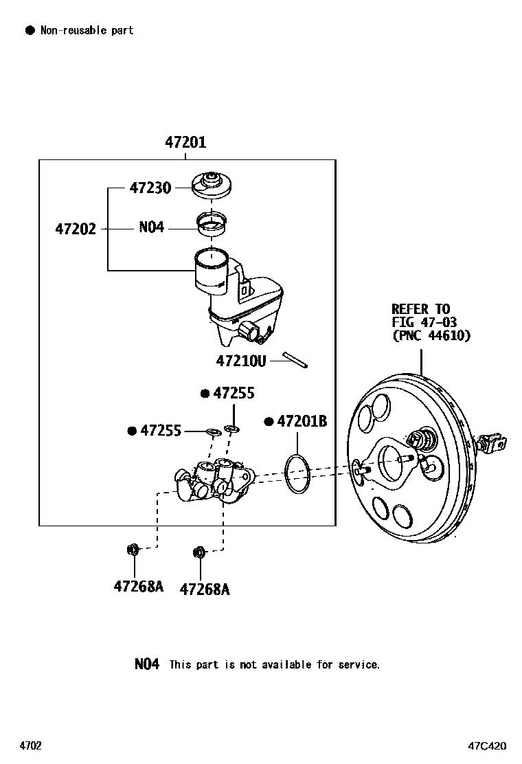 4702 — BRAKE MASTER CYLINDER