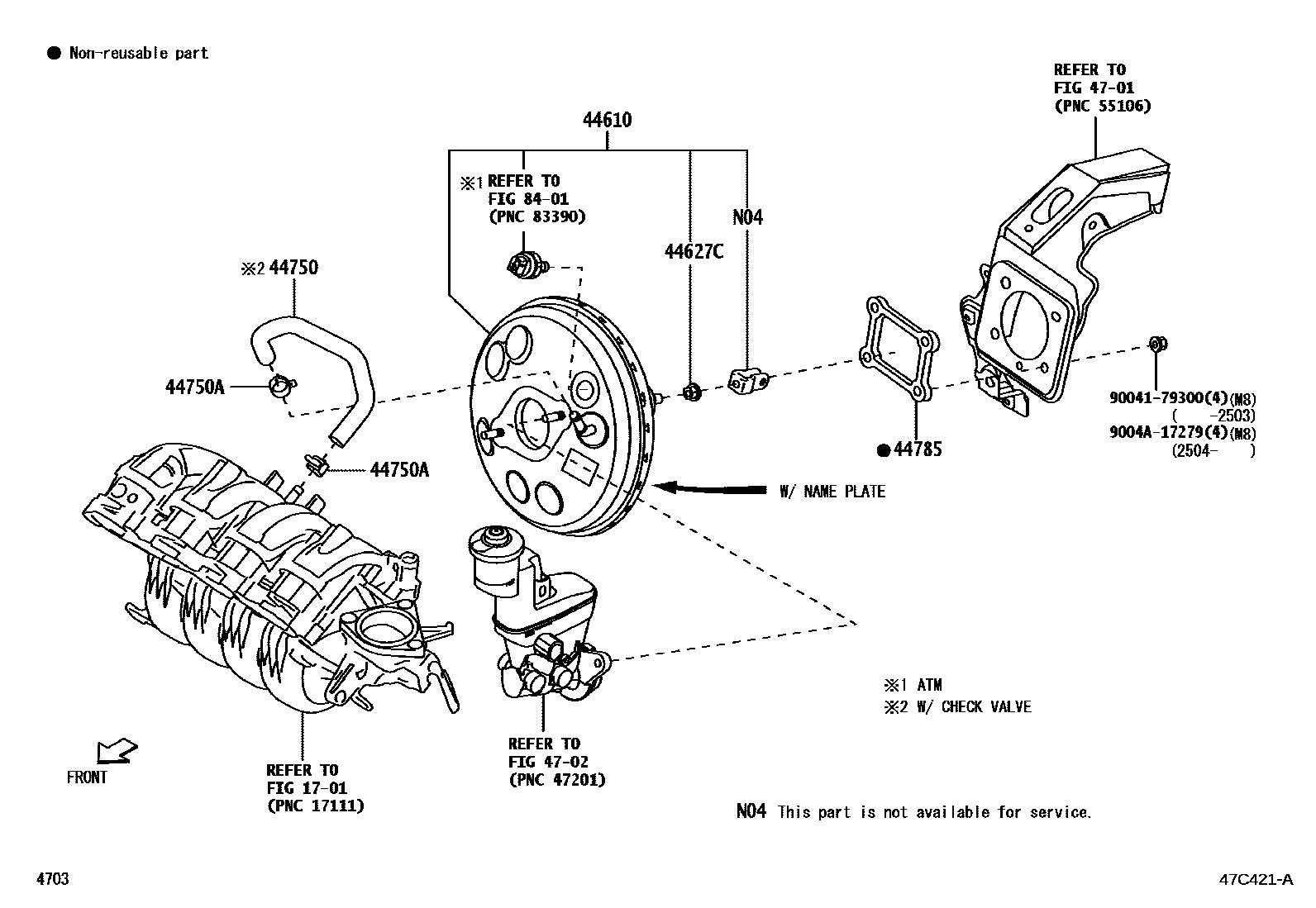 4703 — BRAKE BOOSTER & VACUUM TUBE