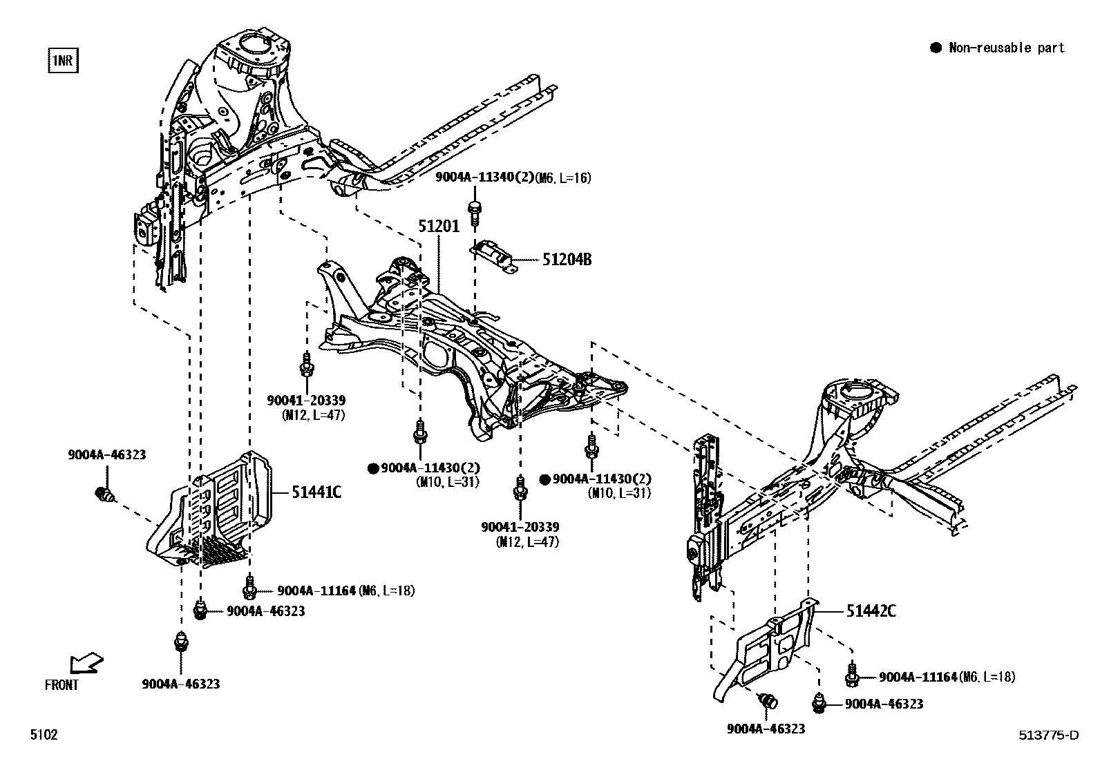 5102 — SUSPENSION CROSSMEMBER & UNDER COVER