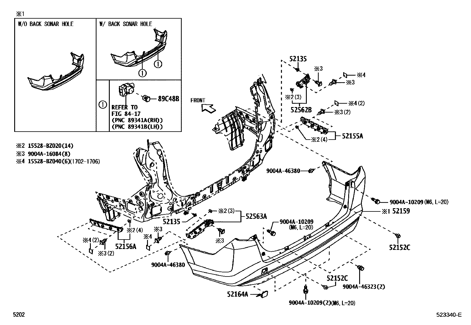 5202 — REAR BUMPER & BUMPER STAY