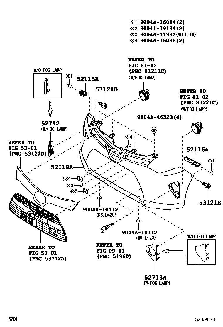 5201 — FRONT BUMPER & BUMPER STAY