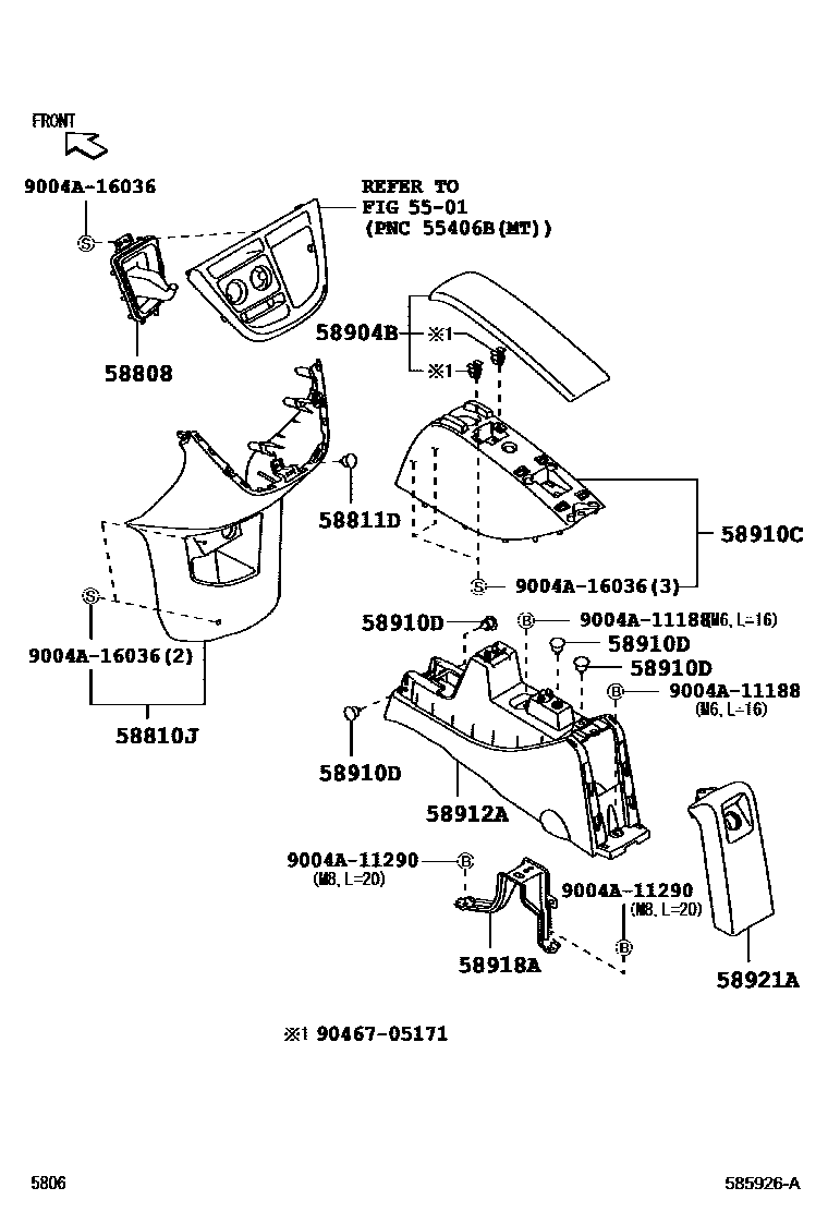 5806 — CONSOLE BOX & BRACKET