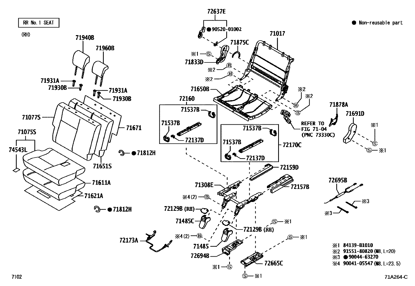 7102 — REAR SEAT & SEAT TRACK