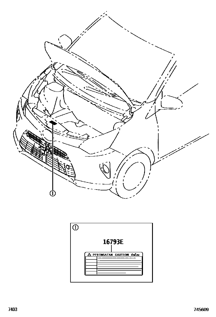 7403 — CAUTION PLATE (EXTERIOR & INTERIOR)