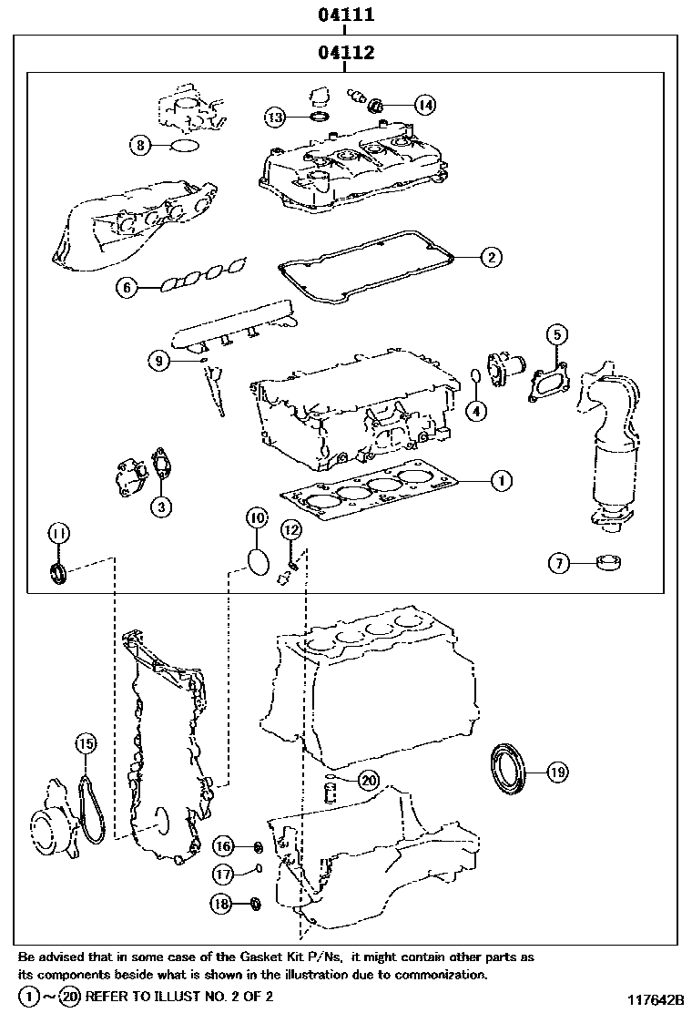 1103 — ENGINE OVERHAUL GASKET KIT