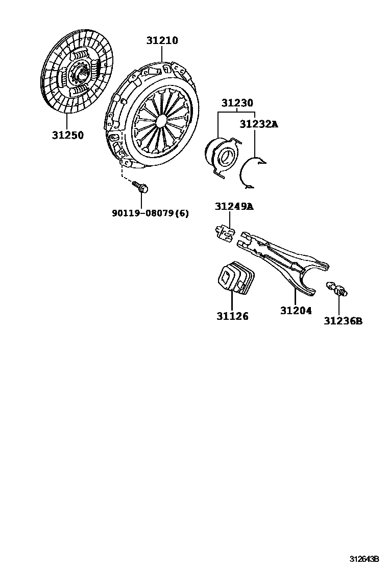 3101 — CLUTCH & RELEASE FORK