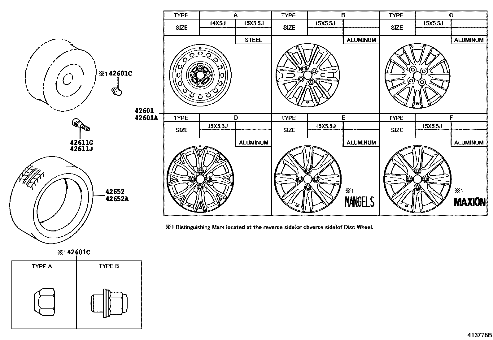 4103 — DISC WHEEL & WHEEL CAP