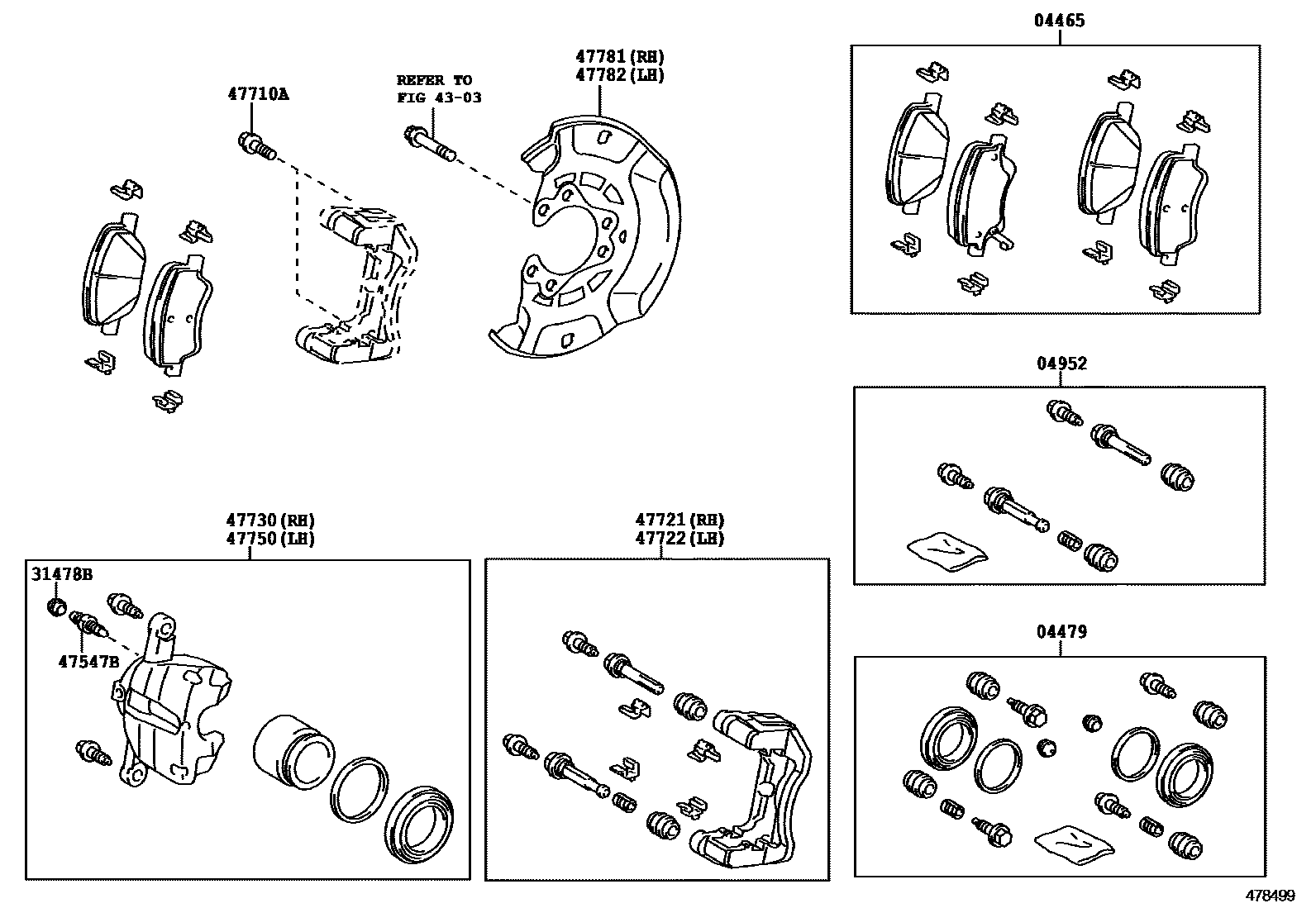 4705 — FRONT DISC BRAKE CALIPER & DUST COVER