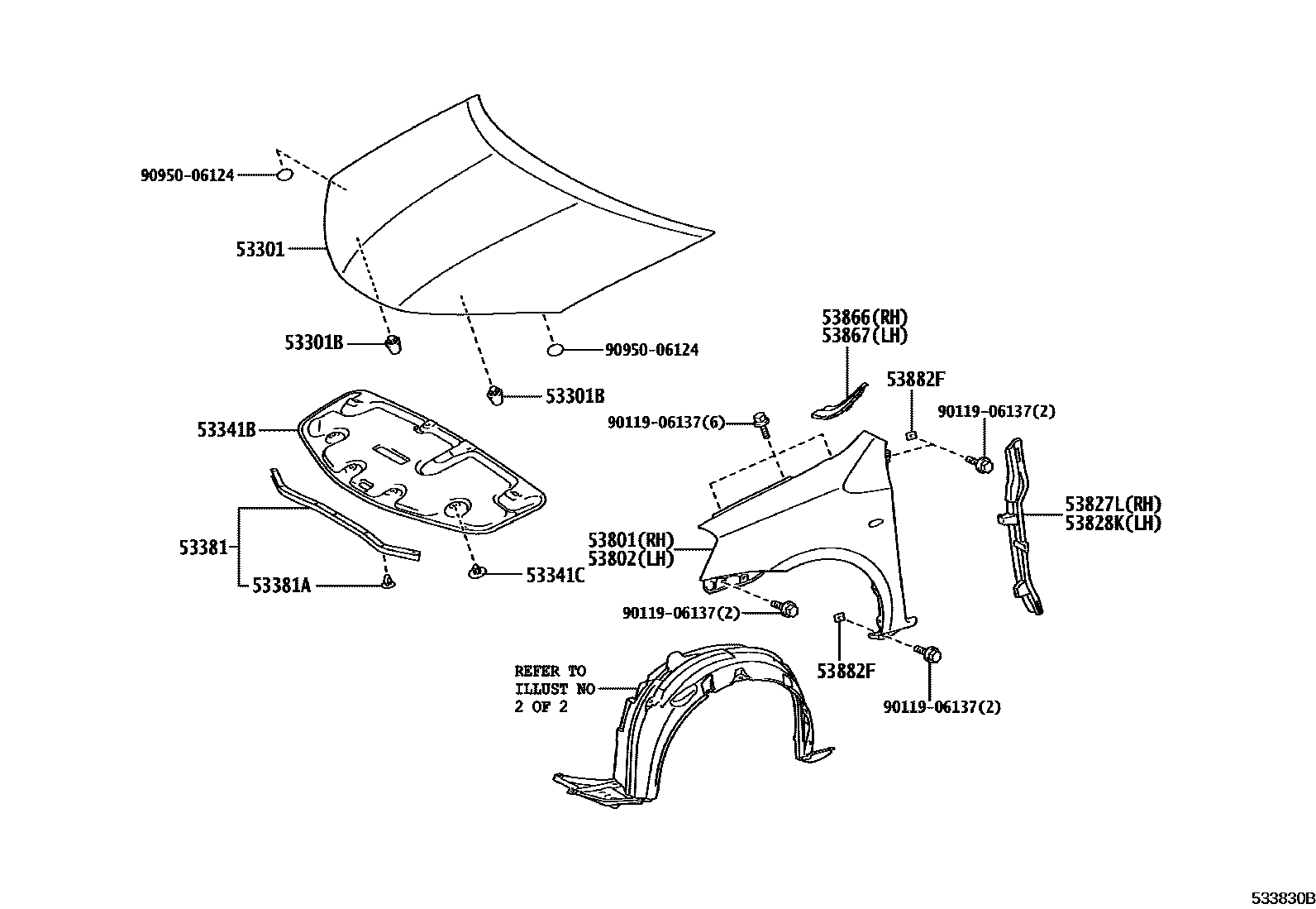 5302 — HOOD & FRONT FENDER