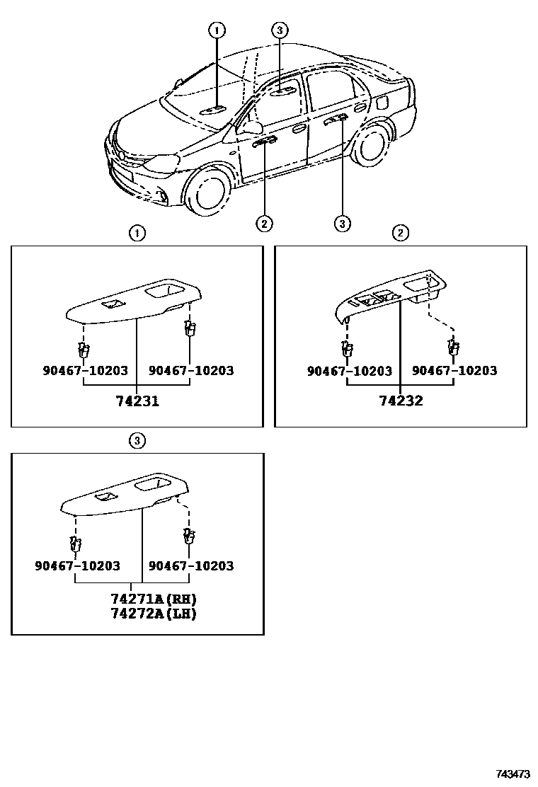 7401 — ARMREST & VISOR