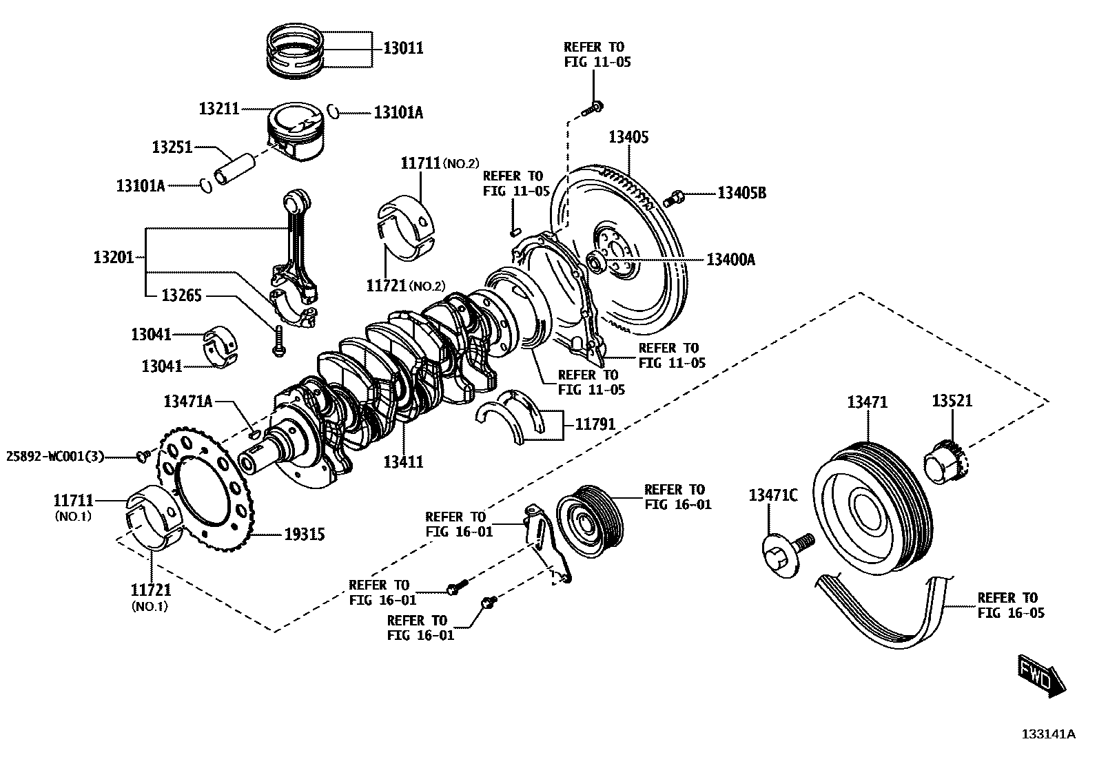 1301 — CRANKSHAFT & PISTON
