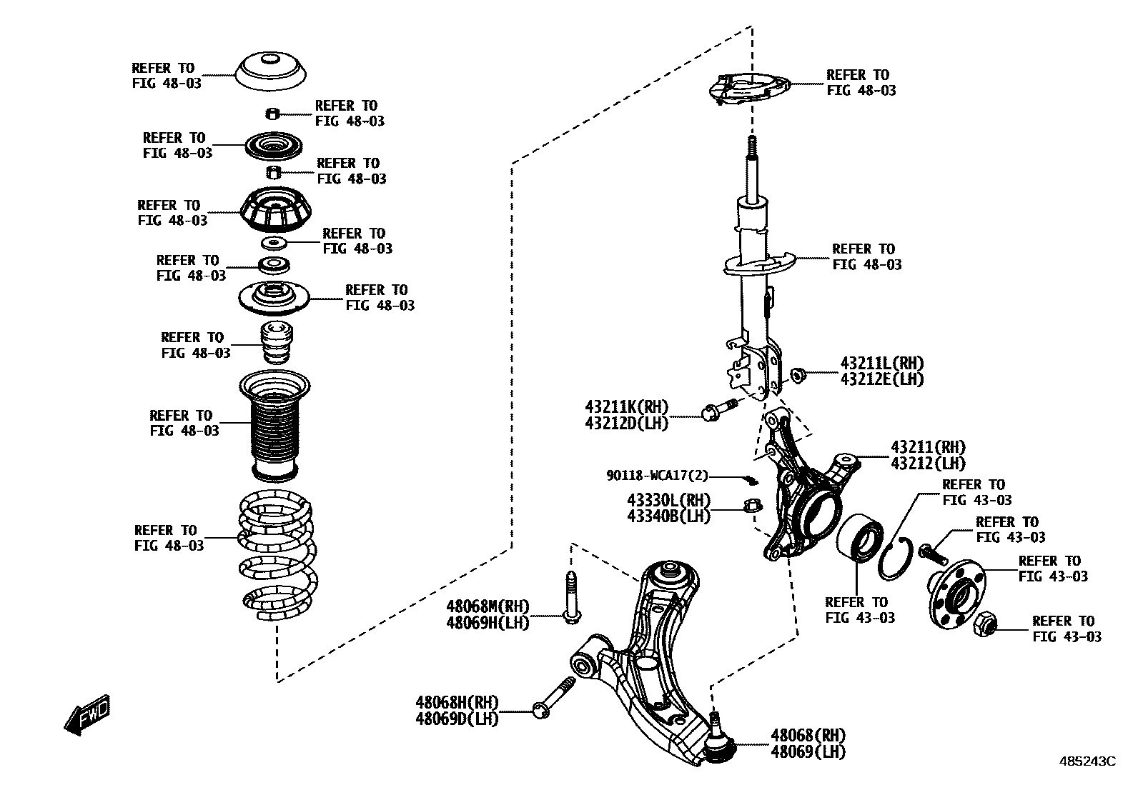 4802 — FRONT AXLE ARM & STEERING KNUCKLE