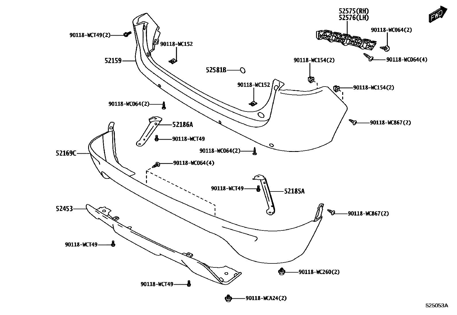 5202 — REAR BUMPER & BUMPER STAY