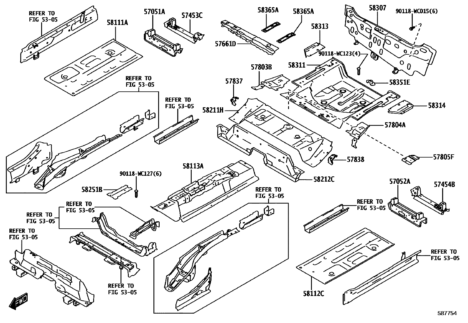 5801 — FLOOR PAN & LOWER BACK PANEL