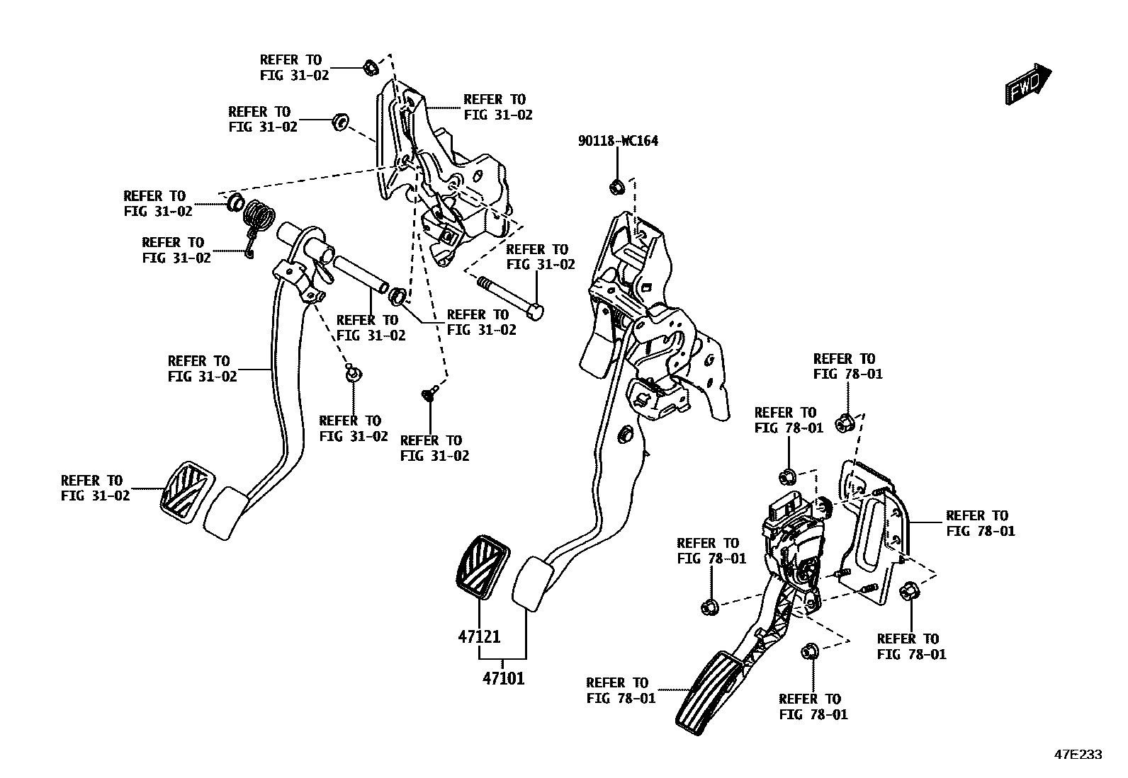 4701 — BRAKE PEDAL & BRACKET