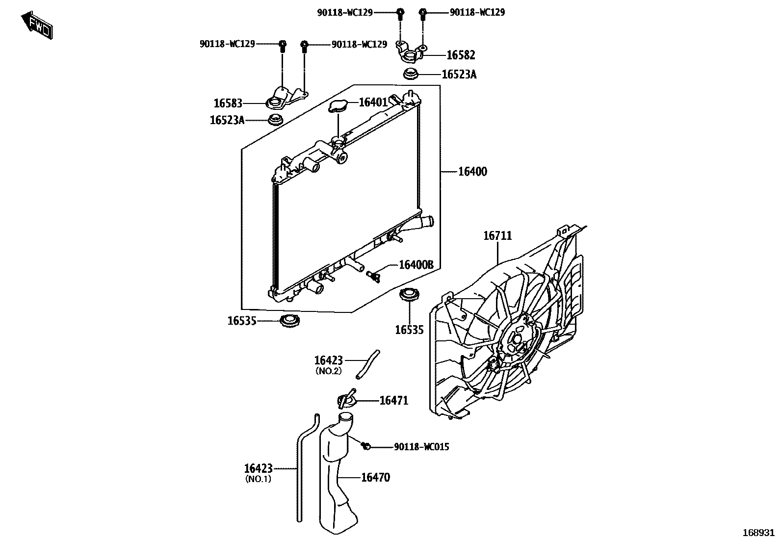 1603 — RADIATOR & WATER OUTLET