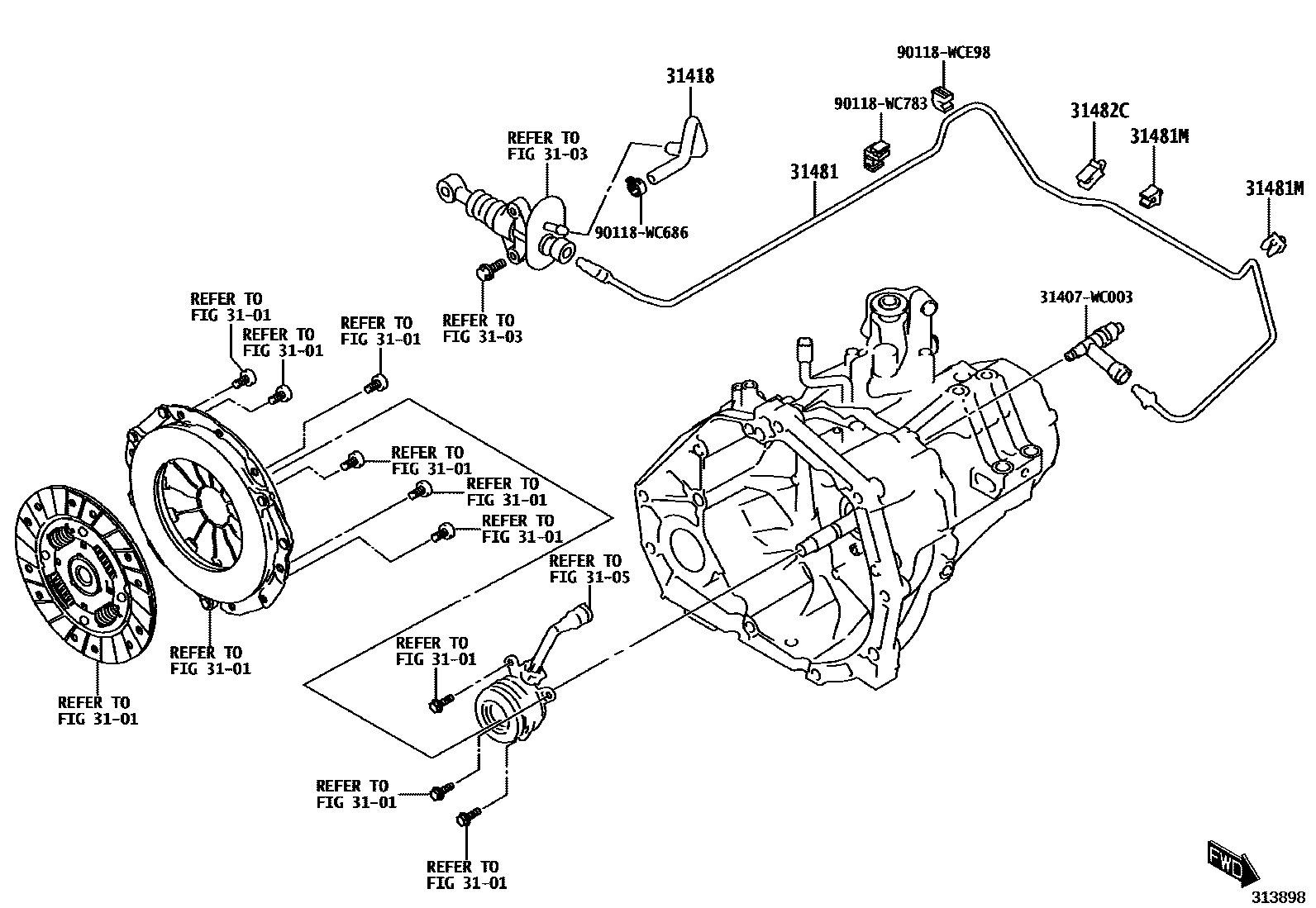 3102 — CLUTCH PEDAL & FLEXIBLE HOSE