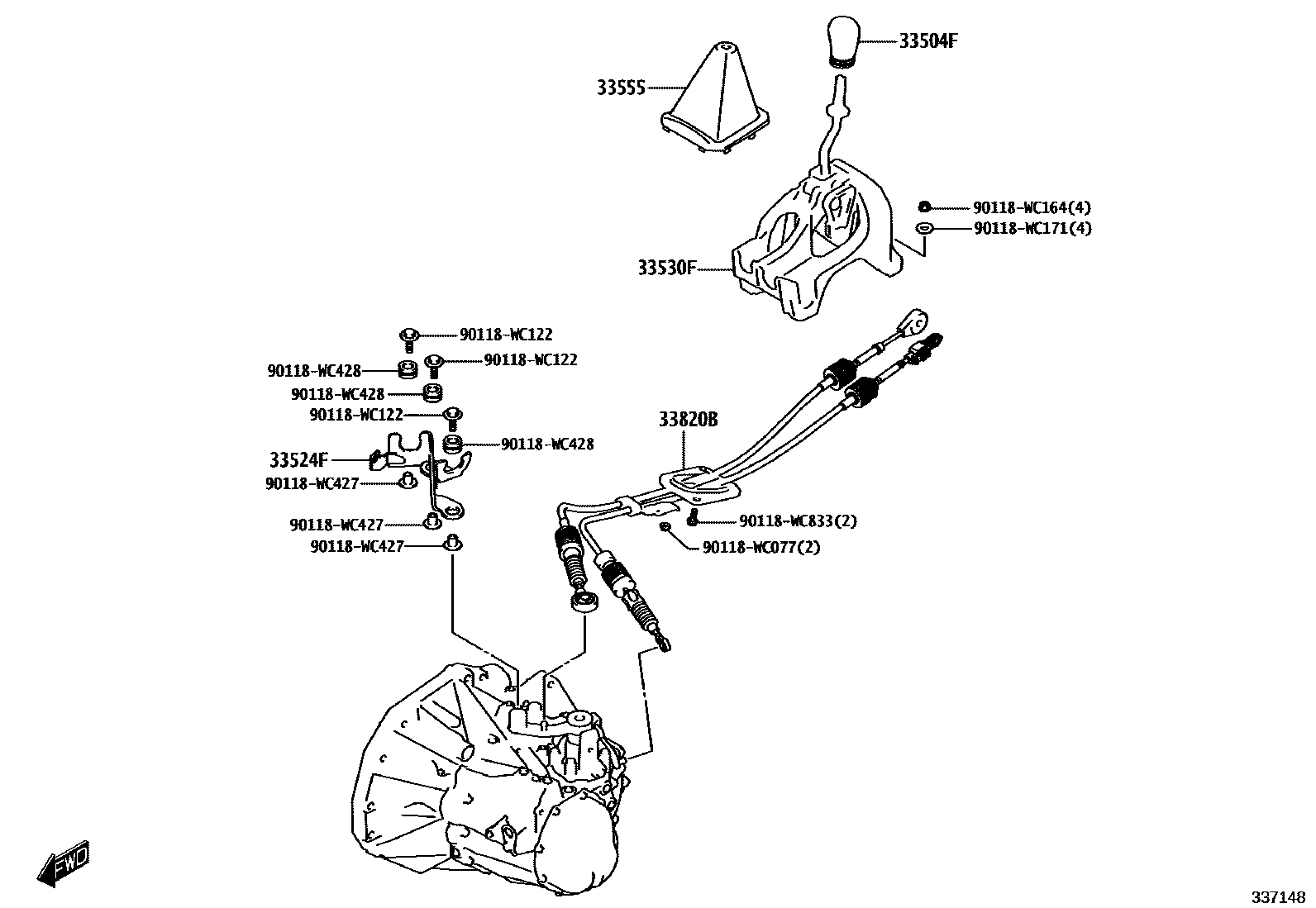 3312 — SHIFT LEVER & RETAINER