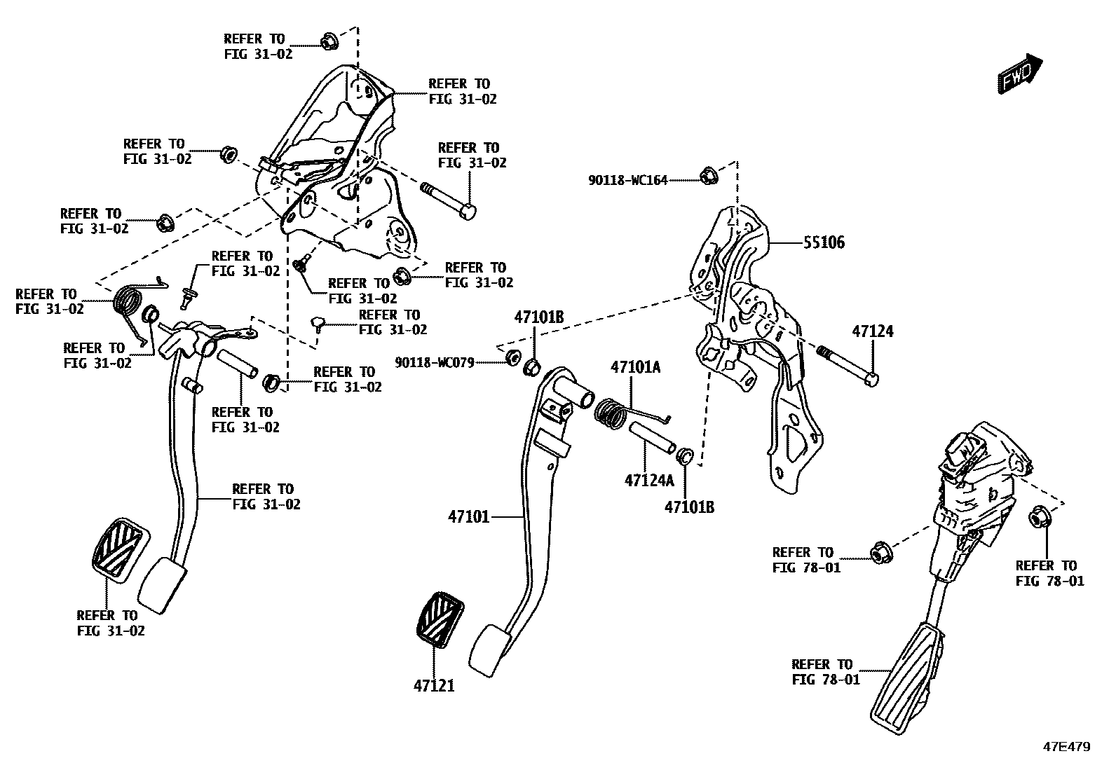 4701 — BRAKE PEDAL & BRACKET