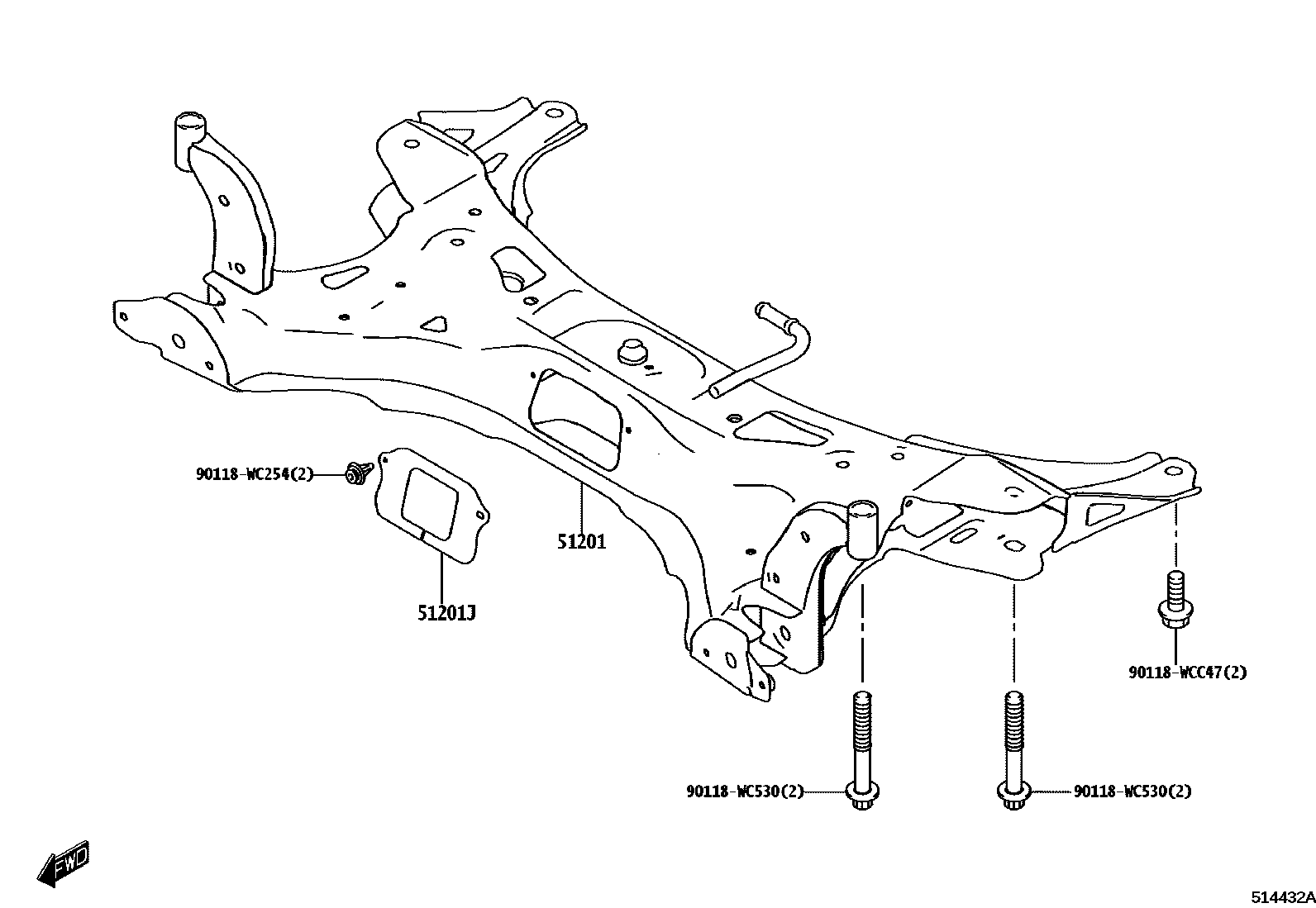 5102 — SUSPENSION CROSSMEMBER & UNDER COVER